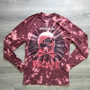 Insomniac Tie Dye Long Sleeve Tee Size S "There is No Escape" Skull - READ